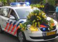 Policecar full of flowers